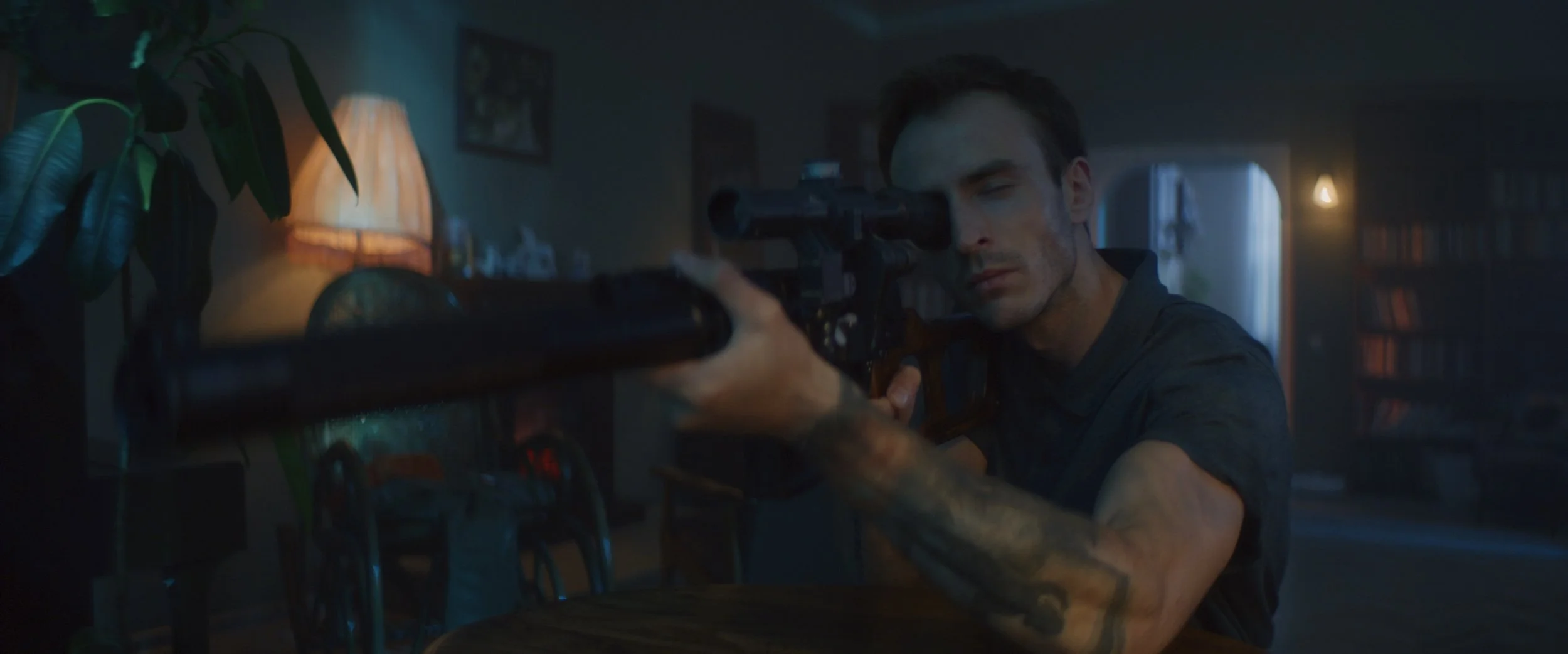 Still from the short film "Green in sight" by Proteus Pictures — character close-up