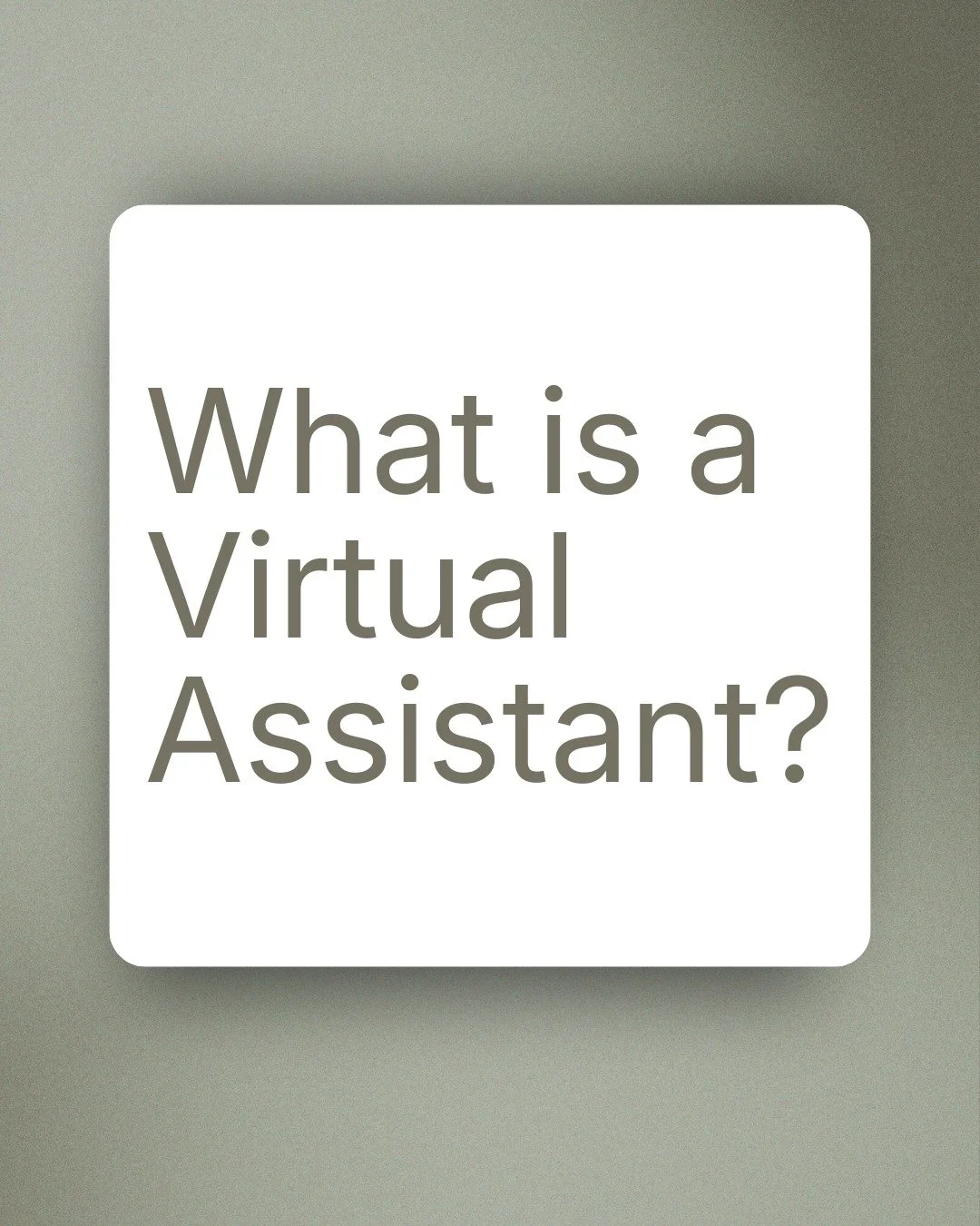 What is a Virtual Assistant?

A Virtual Assistant is a remote professional who supports your business so you can focus on growth&mdash;not the day-to-day tasks.

At The Virtual | VA, we help with customer service, admin, tech support, CRM, scheduling