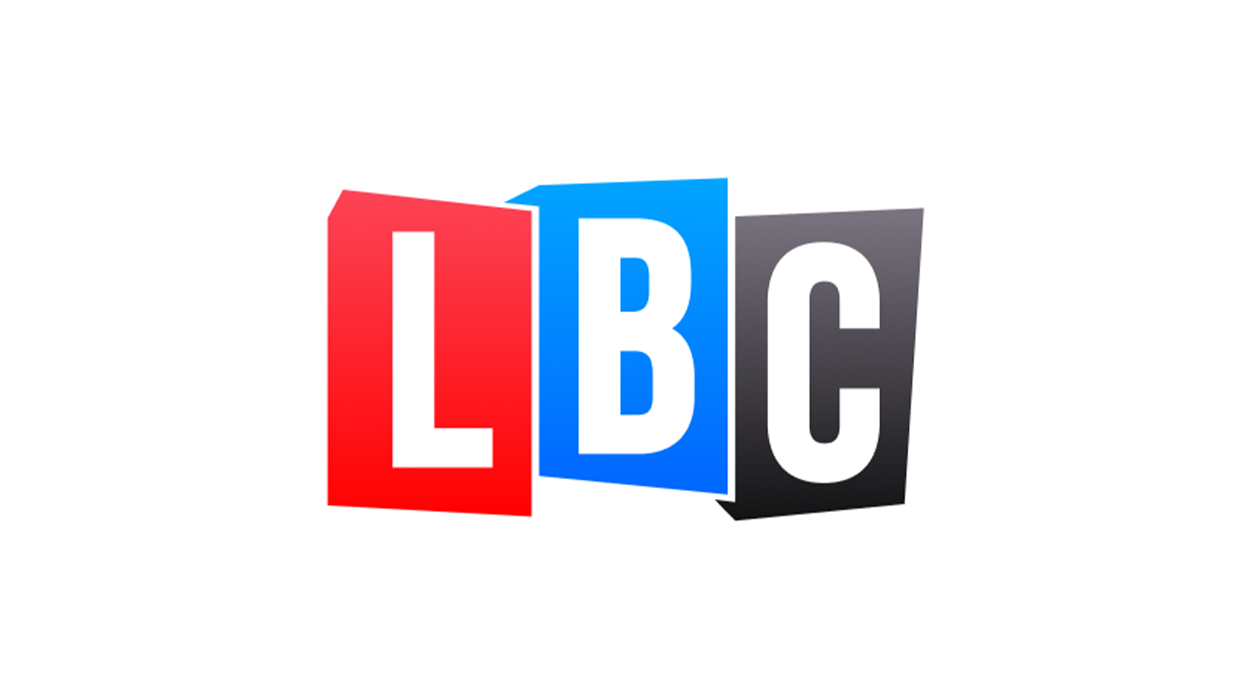 Logo of LBC with three 3D blocks in red, blue, and black, each containing the letters L, B, and C.