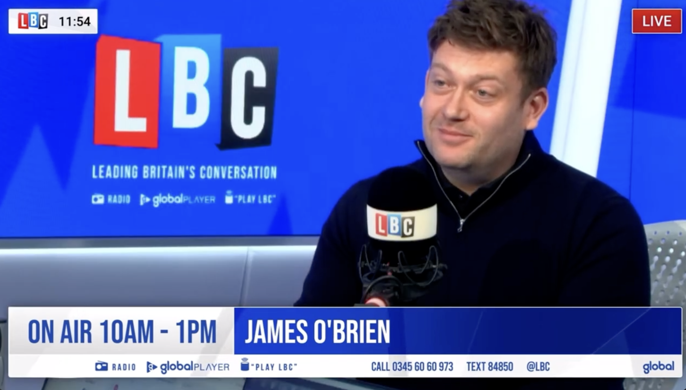 Ceri on the James O’Brien show LBC December 2024