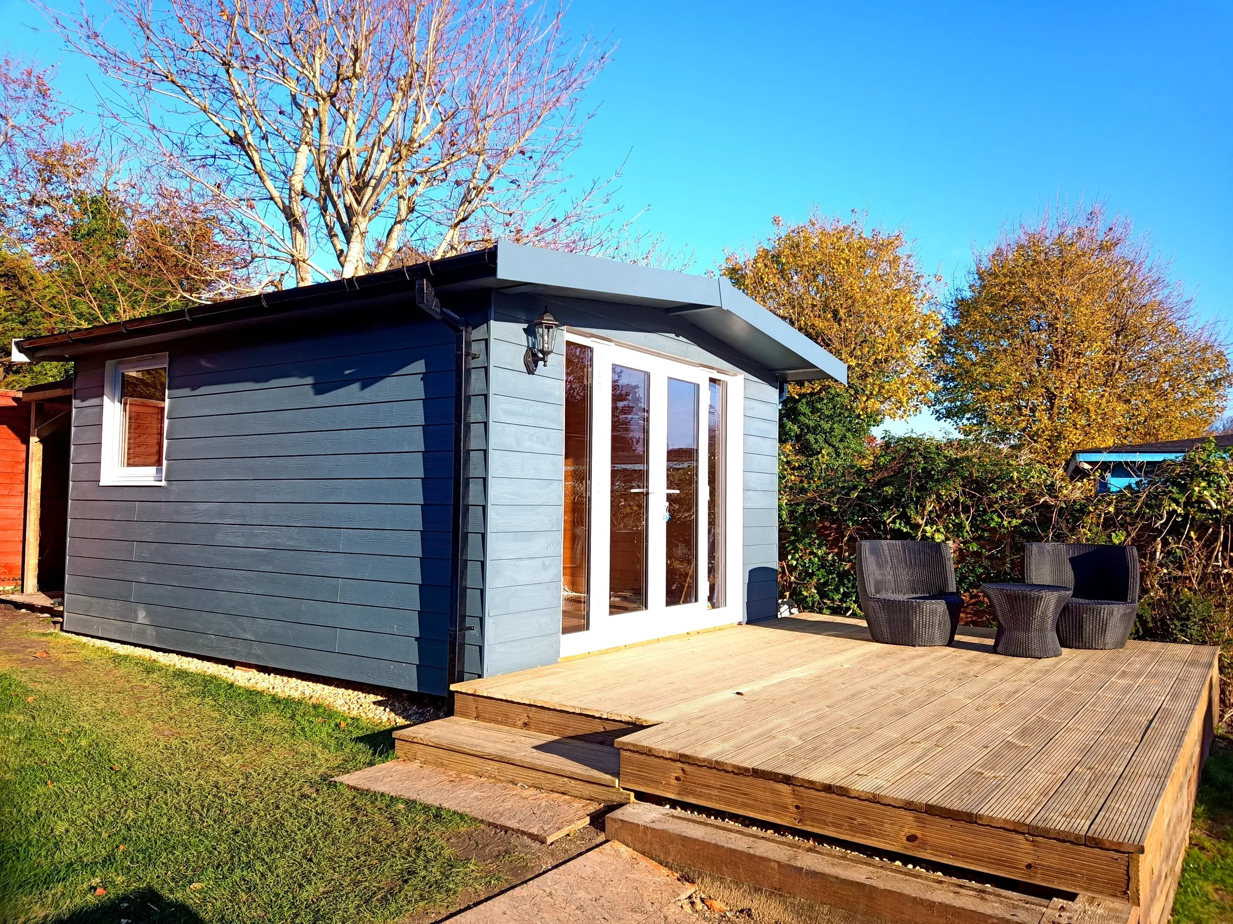 Garden Room | Garden Office | Custom Builds | Wooden Structure | Concrete Cladding System | Steyning | R. Beeney & Son 
