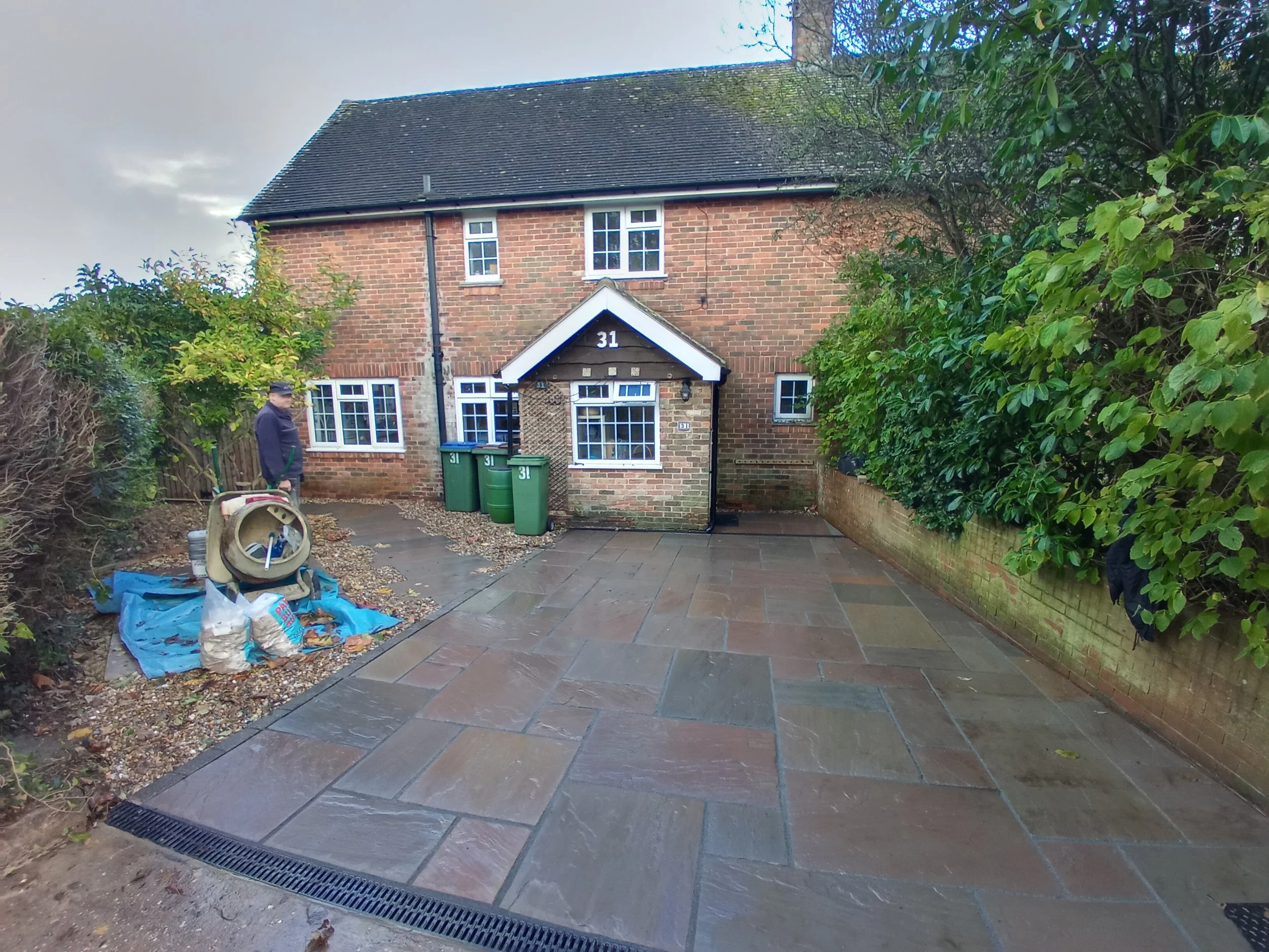 Driveway Installation | New Drive | Landscaping | Indian Sandstone | Slabs | R. Beeney & Son | Upper Beeding