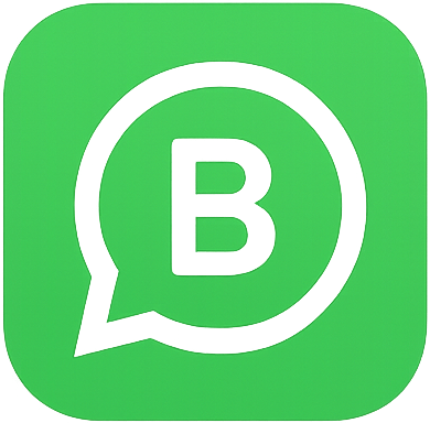 Green app icon with a white speech bubble containing a white letter B.