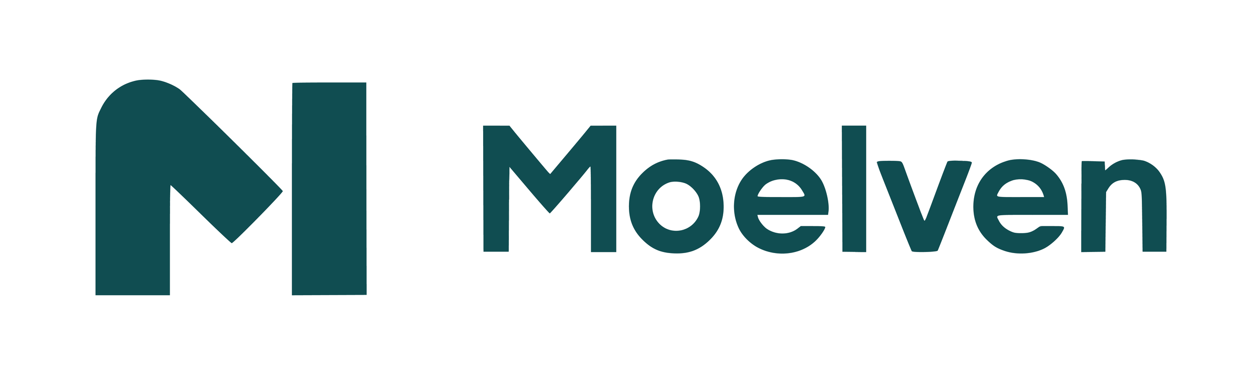 Moelven logo featuring a stylized 'M' and the company name 'Moelven' in teal.