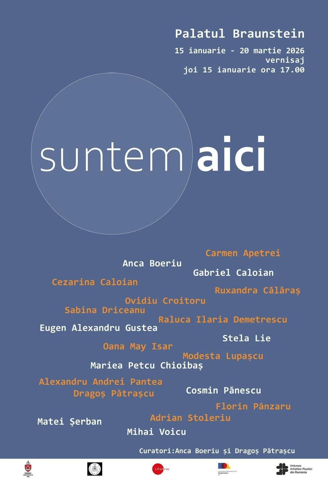 Expoziție colectivă: „Suntem aici”, la Palatul Braunstein