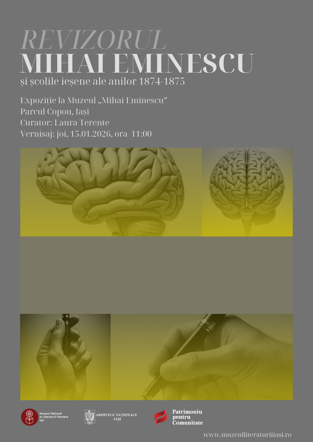 Expoziție: „Revizorul Mihai Eminescu și școlile ieșene ale anilor 1874-1875”, la Muzeul „Mihai Eminescu” din Grădina Copou