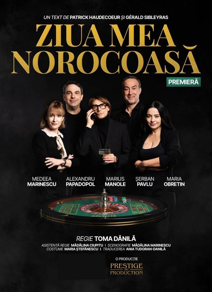 Spectacol de teatru în premieră națională: „Ziua mea norocoasă”, la TNI