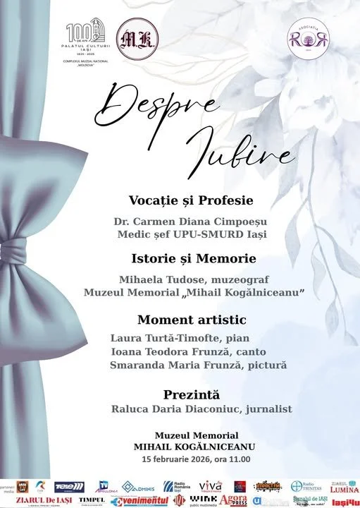 „Despre iubire”, eveniment la Muzeul Memorial „Mihail Kogălniceanu”