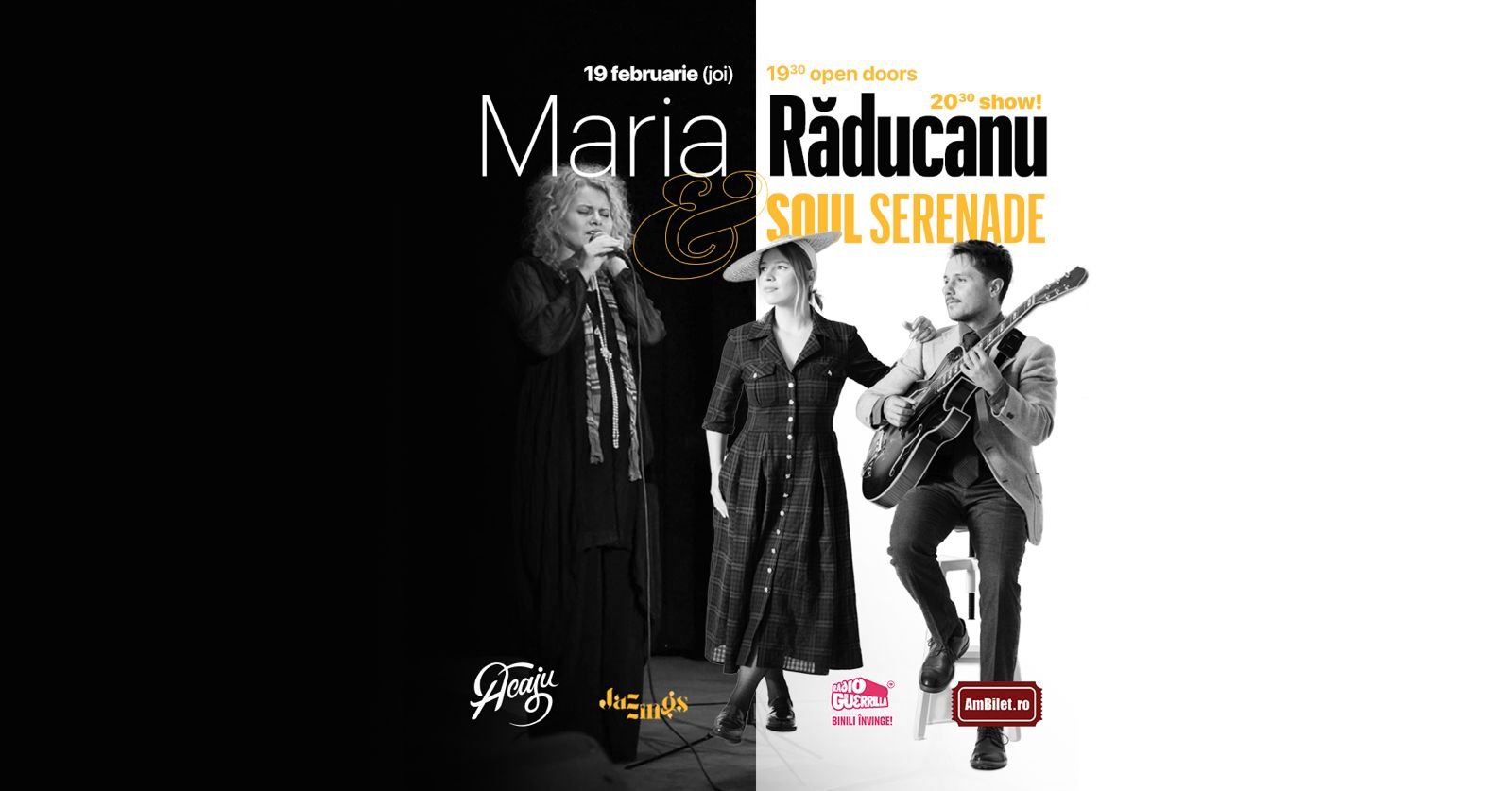 Jazzings: Soul Serenade &amp; Maria Răducanu în recital la Acaju