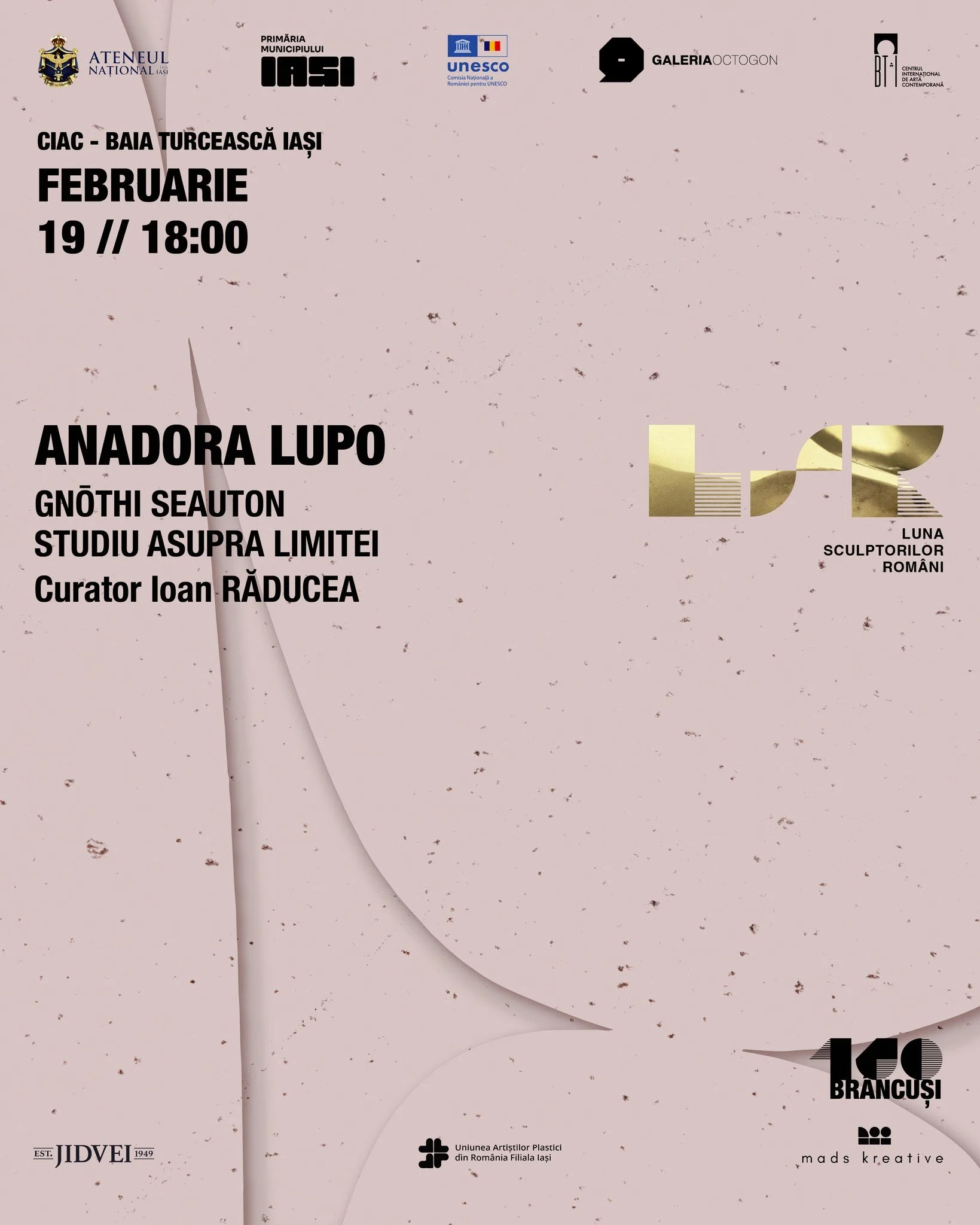 Expoziție Anadora Lupo la Centrul Internațional de Artă Contemporană - Baia Turcească, în cadrul LSR 2026