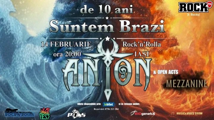 Concert Anton - „de 10 ani Suntem Brazi”, la Rocknrolla Iași