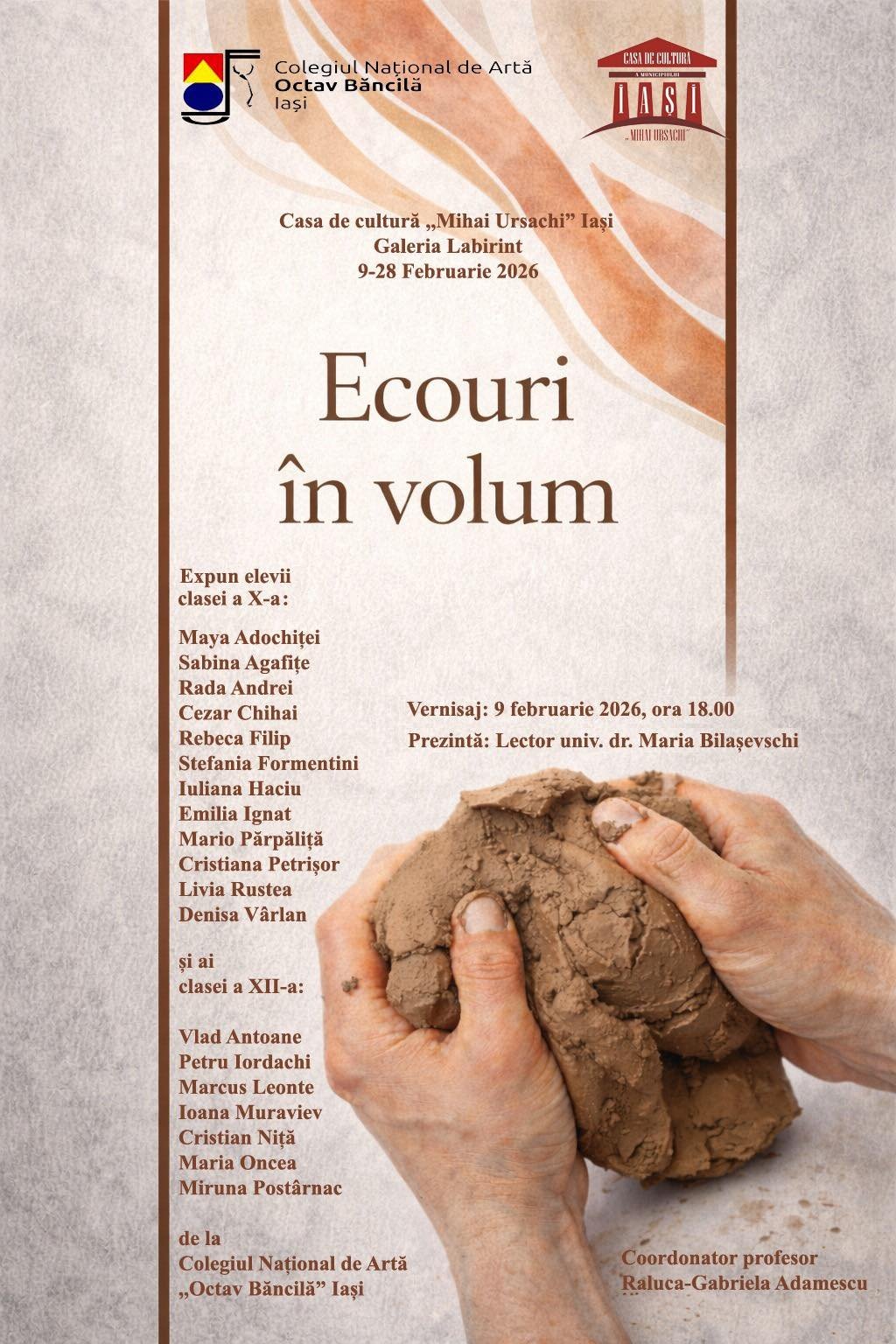 „Ecouri în volum”, expoziție de sculptură