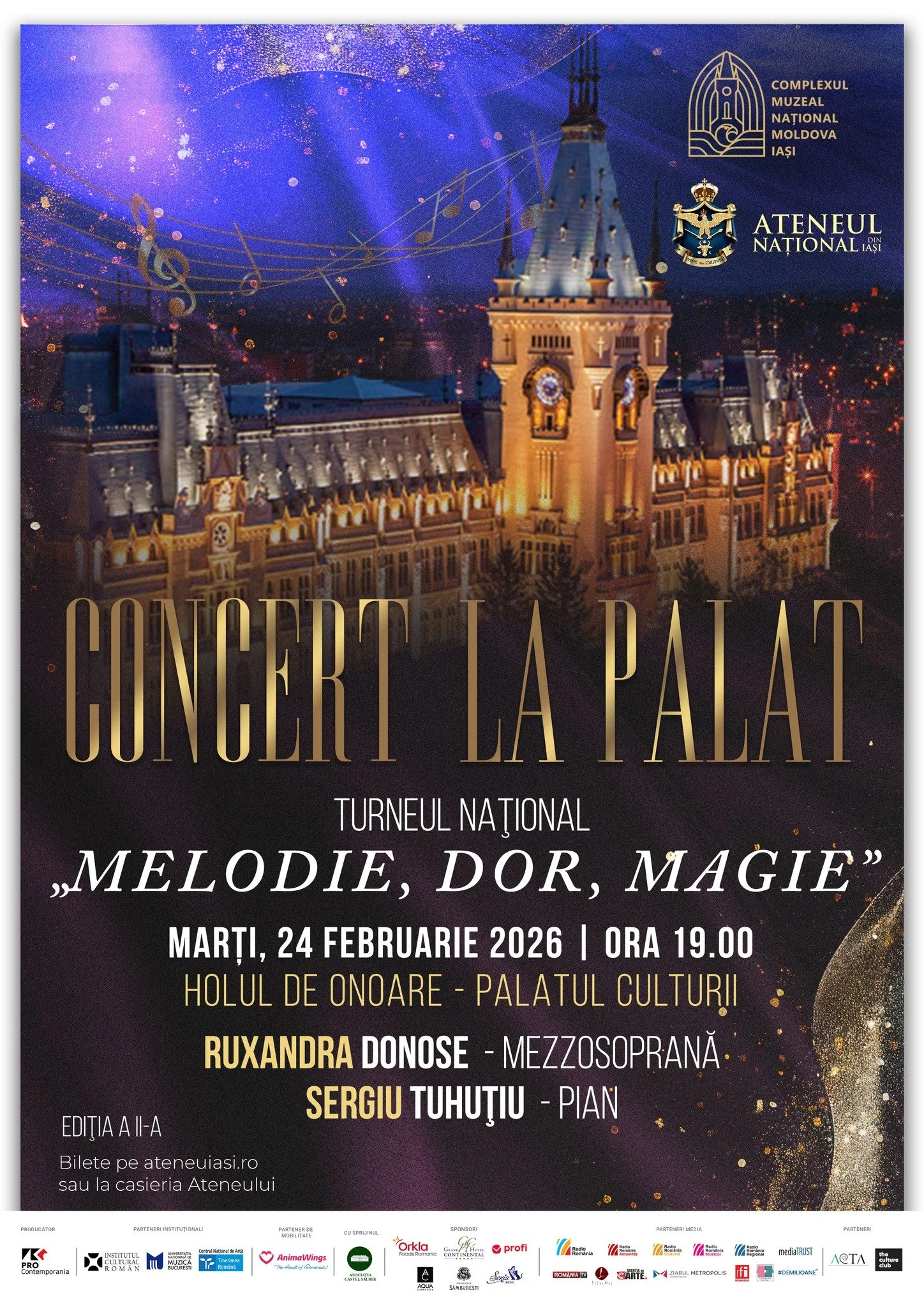 Concert la Palat - „Melodie, dor, magie”