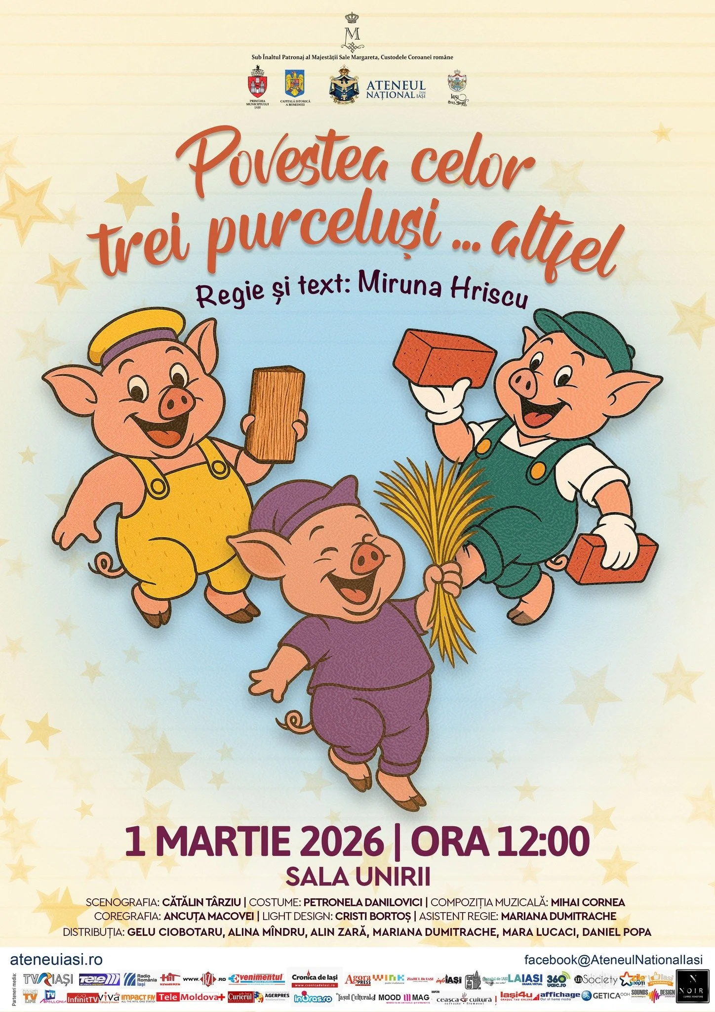 „Povestea celor trei purceluși… altfel”, la Sala Unirii
