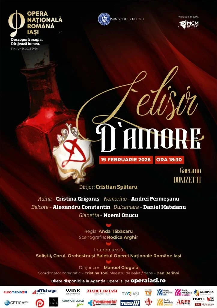 Opera comică: „Elixirul Dragostei”, la ONRI