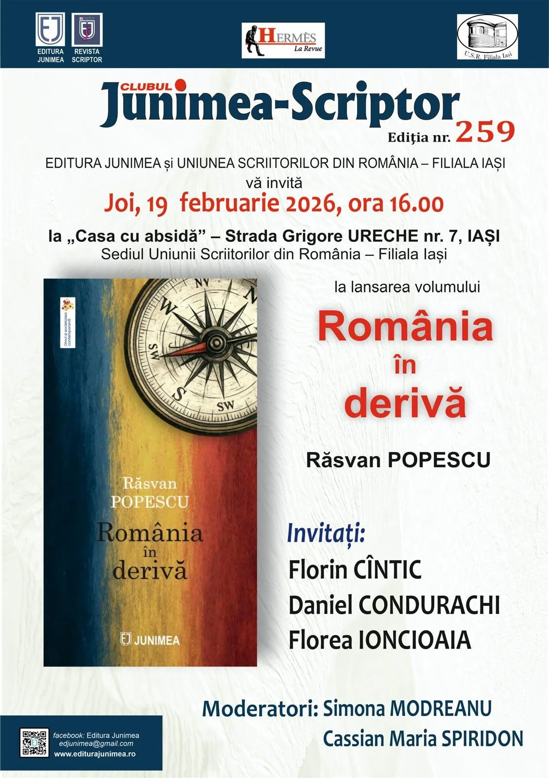 Lansare de carte: „România în derivă” de Răsvan Popescu