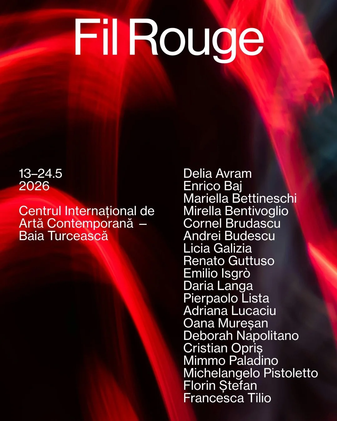 „Fil rouge”, expoziție colectivă RCW 2026, la CIAC - Baia Turcească