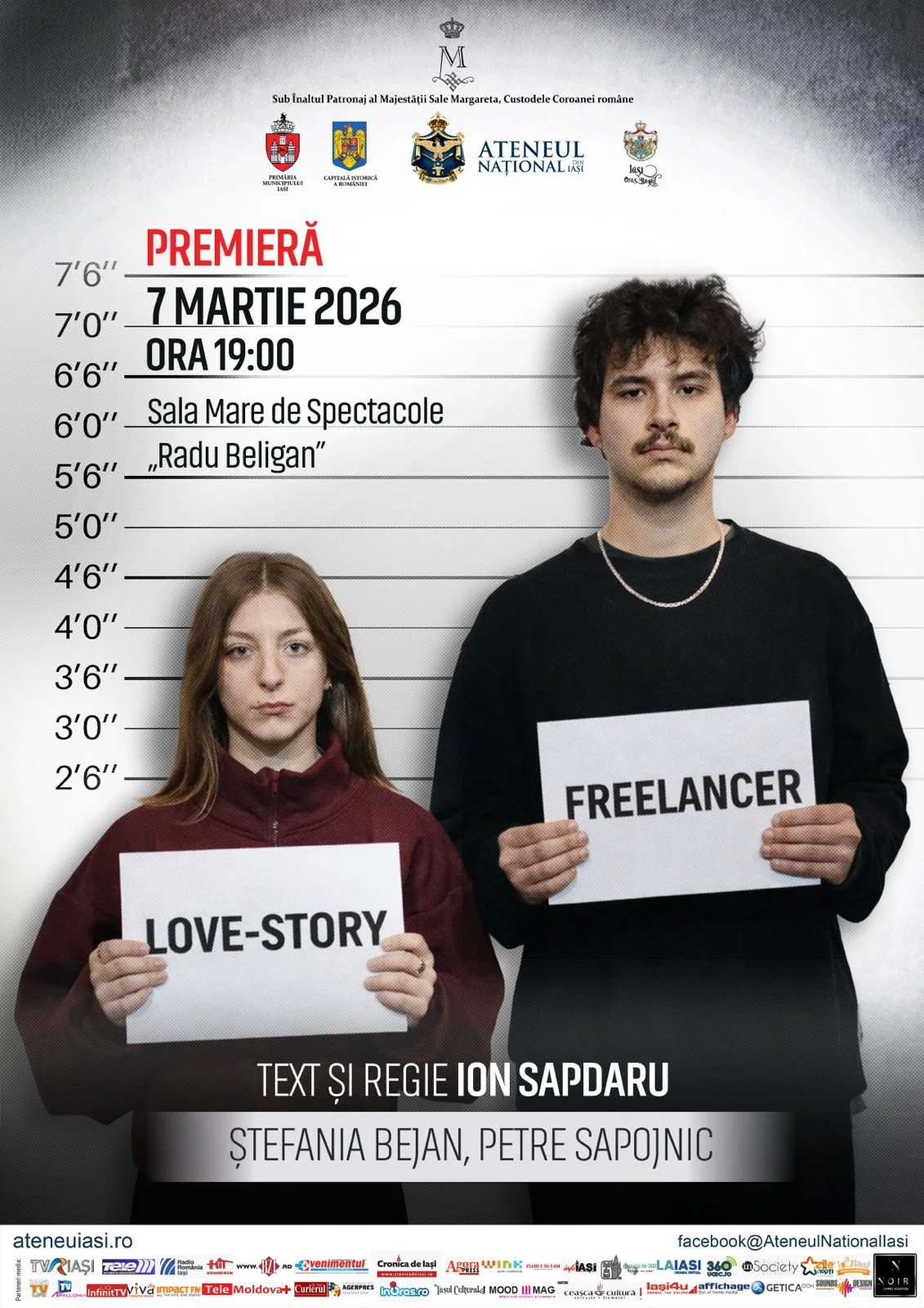 „Freelancer Love story”, premieră teatrală la Ateneul Național Iași