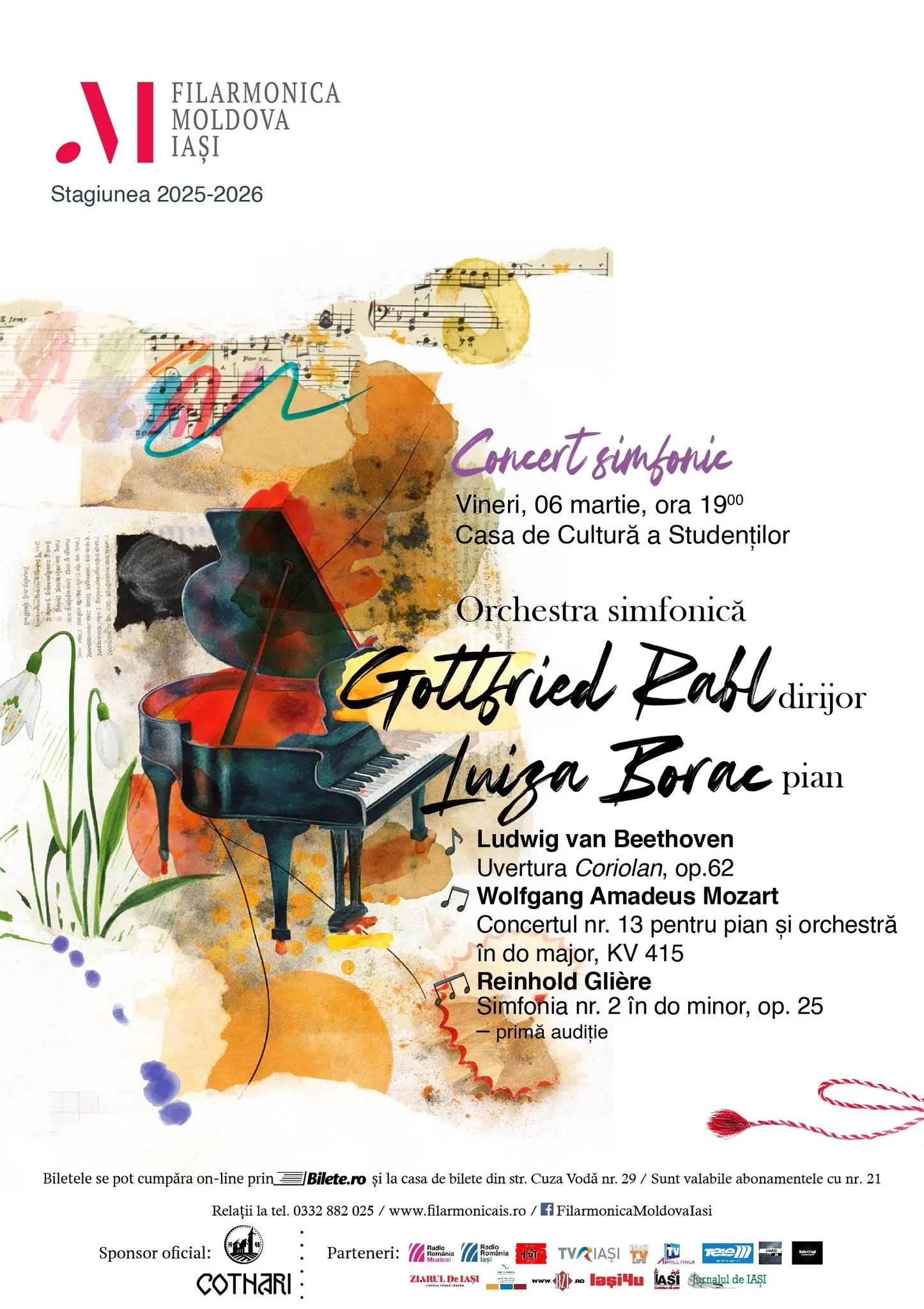 Concert simfonic, vineri, 6 martie, la Casa de Cultură a Studenților