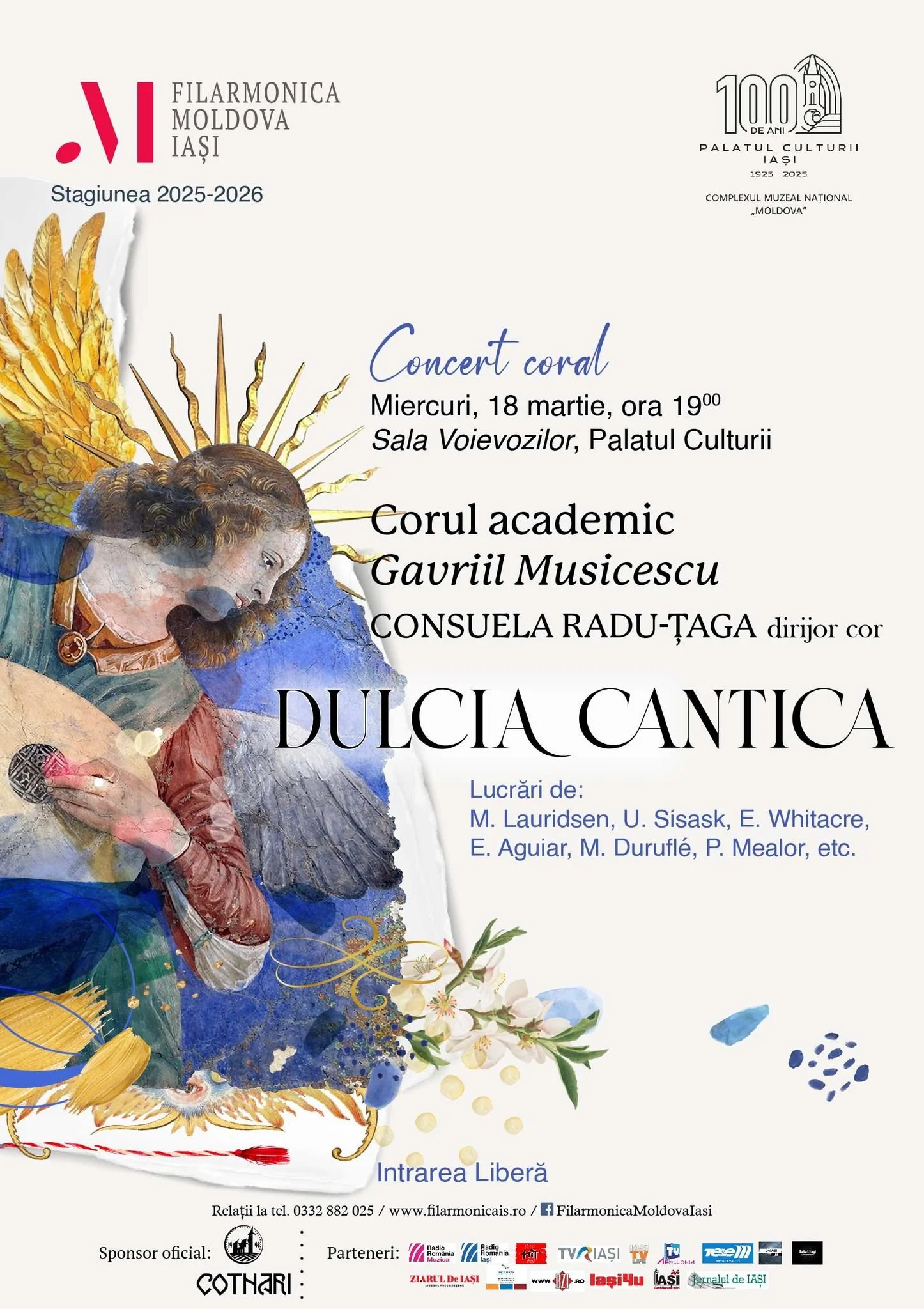 Concert coral „Dulcia Cantica”, la Palatul Culturii