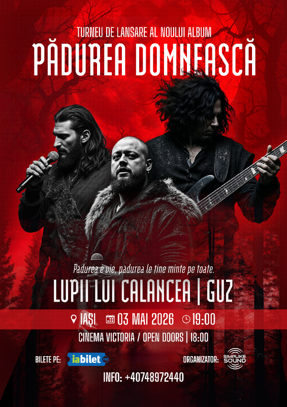 Lupii lui Calancea lansează noul album: „Pădurea Domnească”, la Sala Unirii