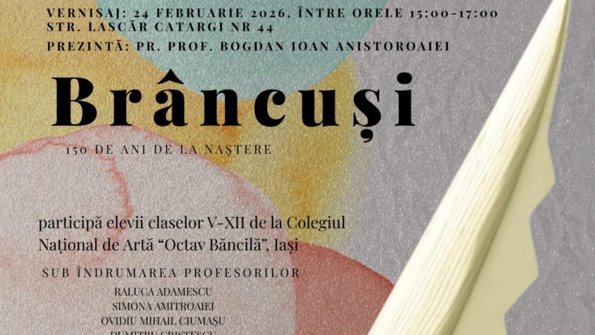 Expoziție de Arte Vizuale „Brâncuși”, la sediul Radio Iași. Expun elevi ai Colegiului Național „Octav Băncilă”