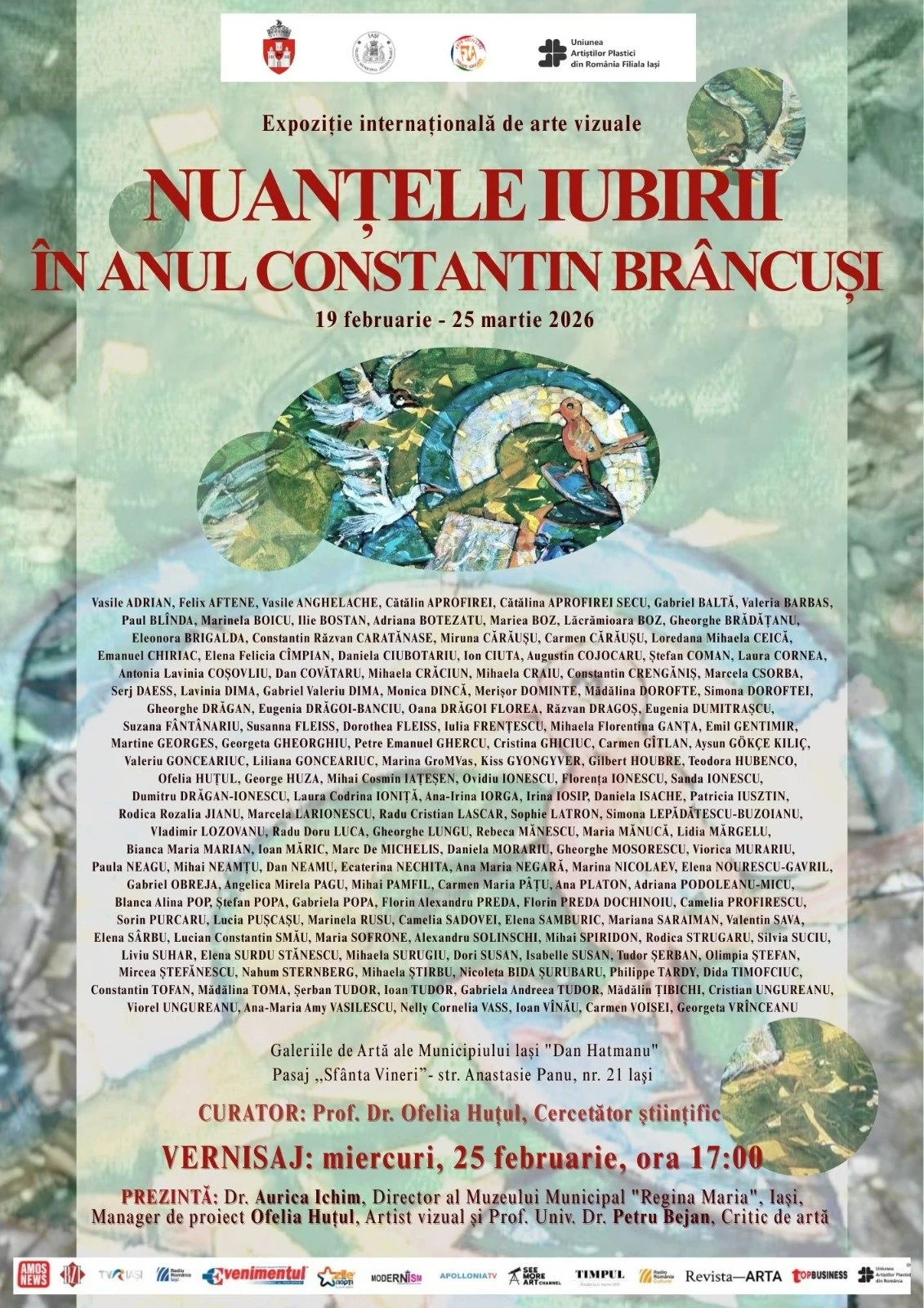 Expoziție internațională: „Nuanțele iubirii în anul Constantin Brâncuși”