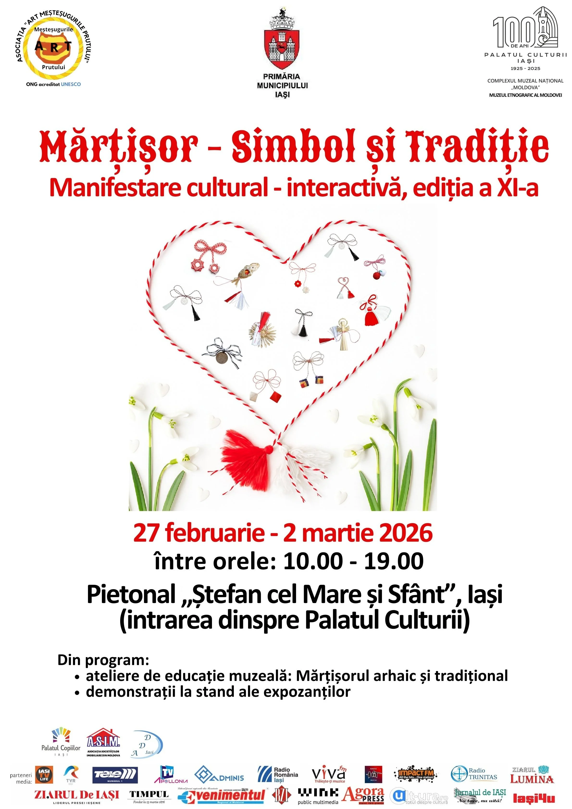 „Mărțișor - Simbol și Tradiție”, peste 30 de meșteri populari vin la Iași