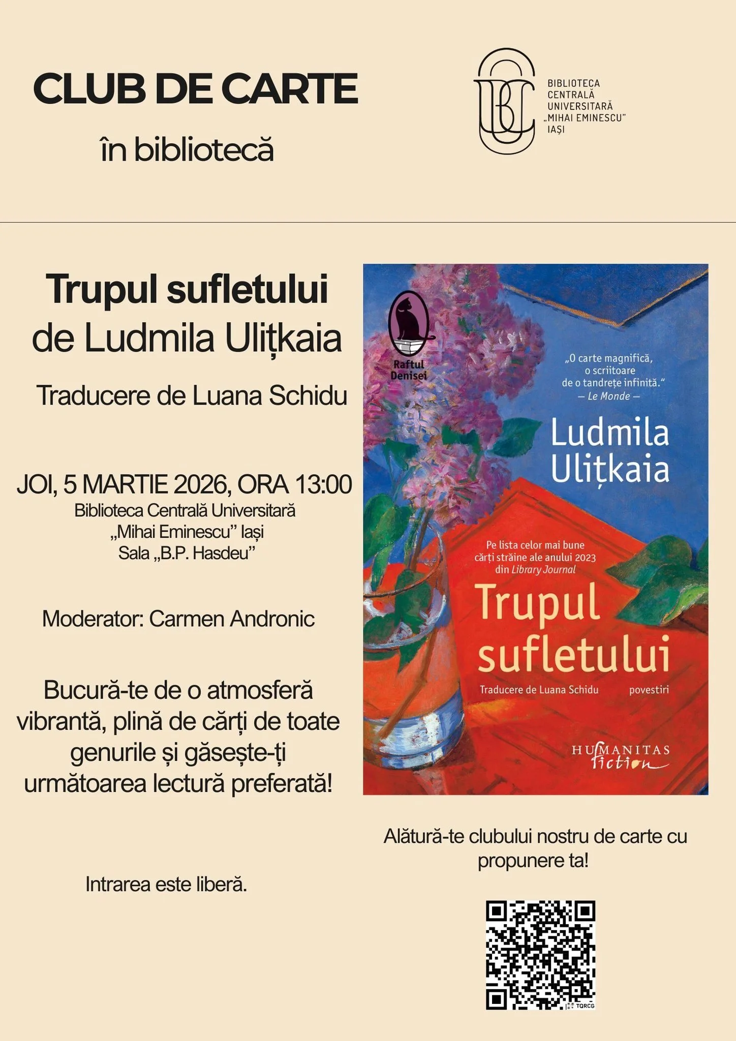 Clubul de carte în bibliotecă - un proiect la prima ediție