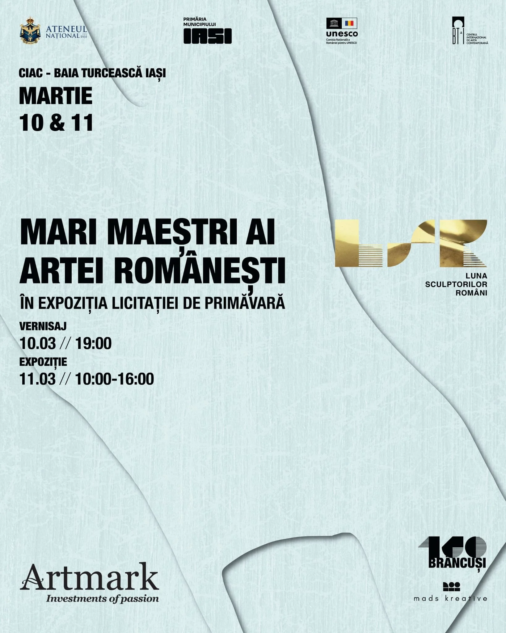  „Mari Maeștri ai Artei Românești” - expoziție Artmark - Baia Turcească, în cadrul LSR 2026