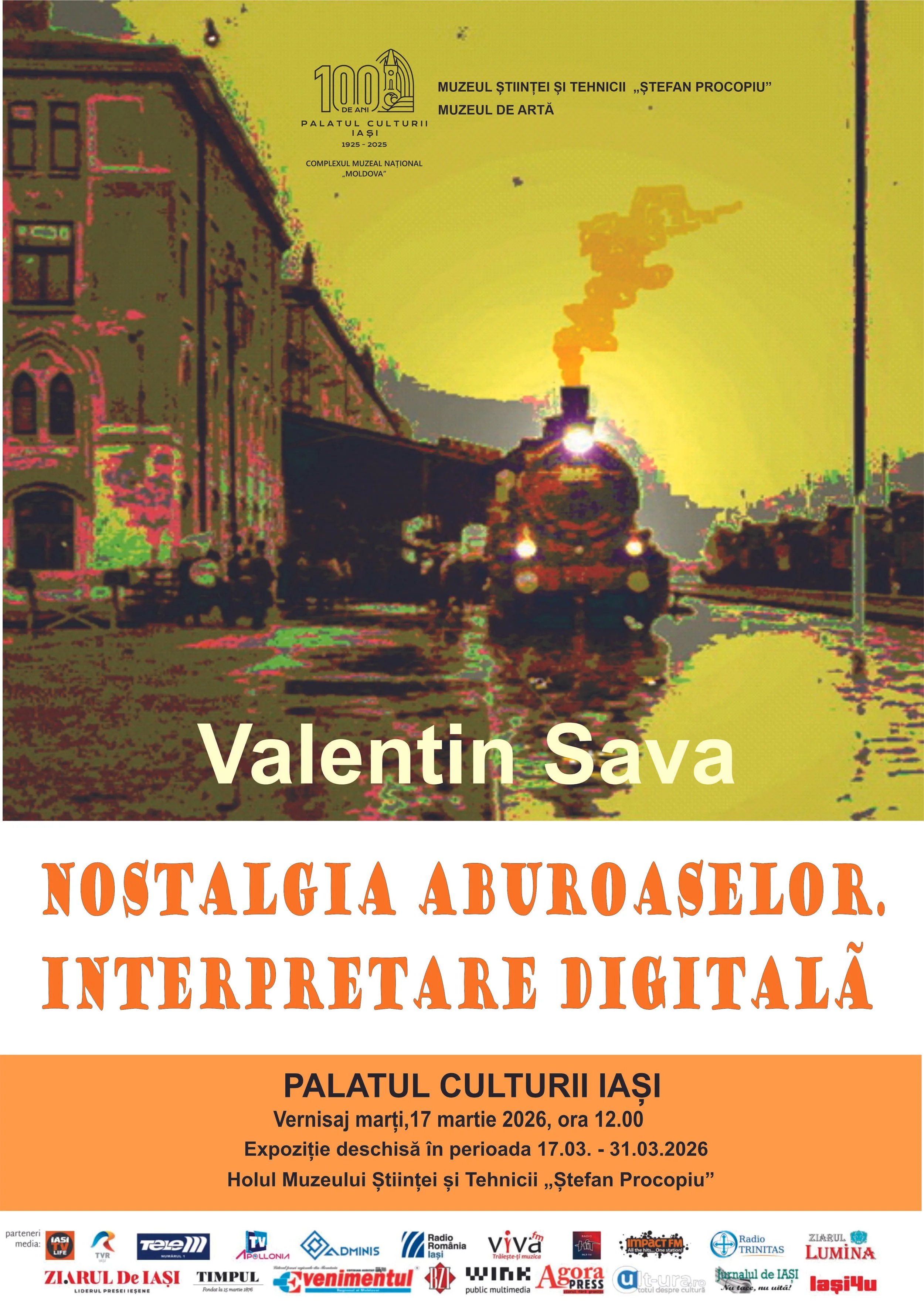 „Nostalgia aburoaselor. Interpretare digitală”, expoziție de Valentin Sava la Palatul Culturii