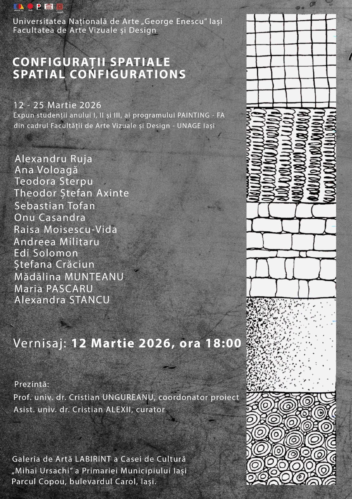 „Configurații spațiale” - studenții UNAGE expun la Galeria Labirint