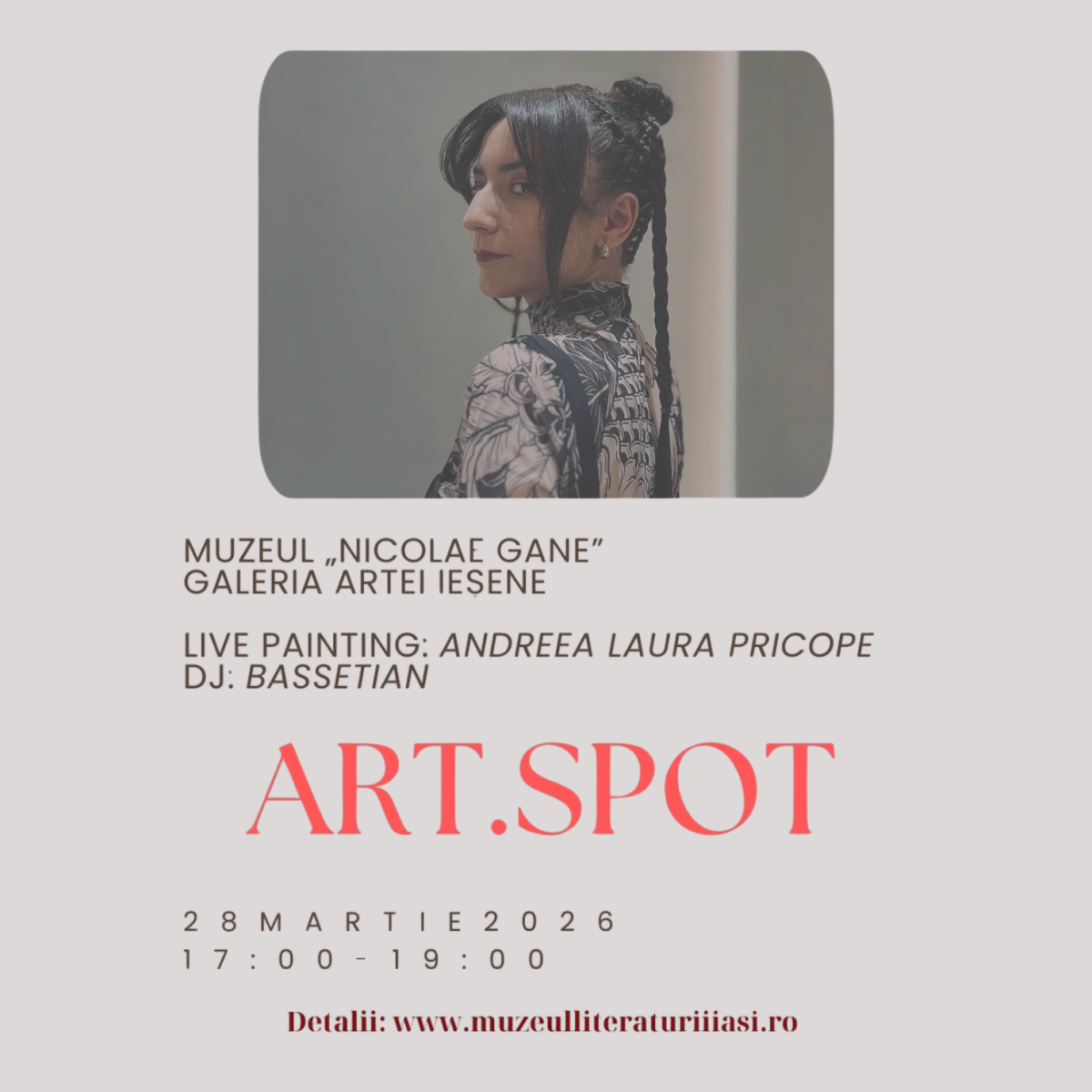 Live painting: Andreea Laura Pricope, la Muzeul „Nicolae Gane”