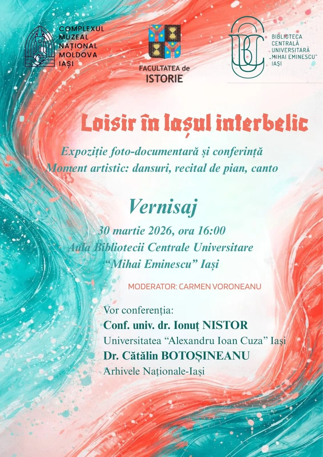 „Loisir în Iașul interbelic”, eveniment la BCU