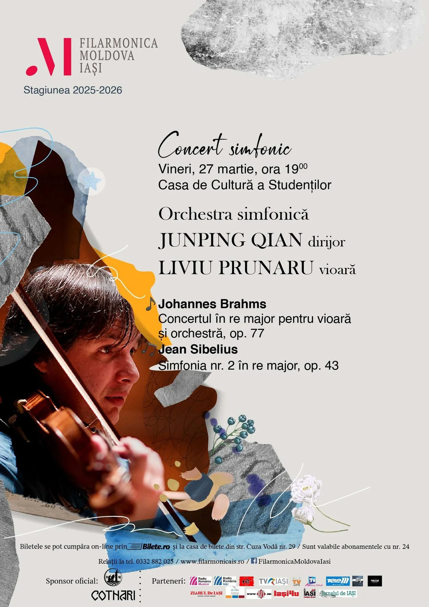 Concert simfonic, vineri, 27 martie, la Casa de Cultură a Studenților
