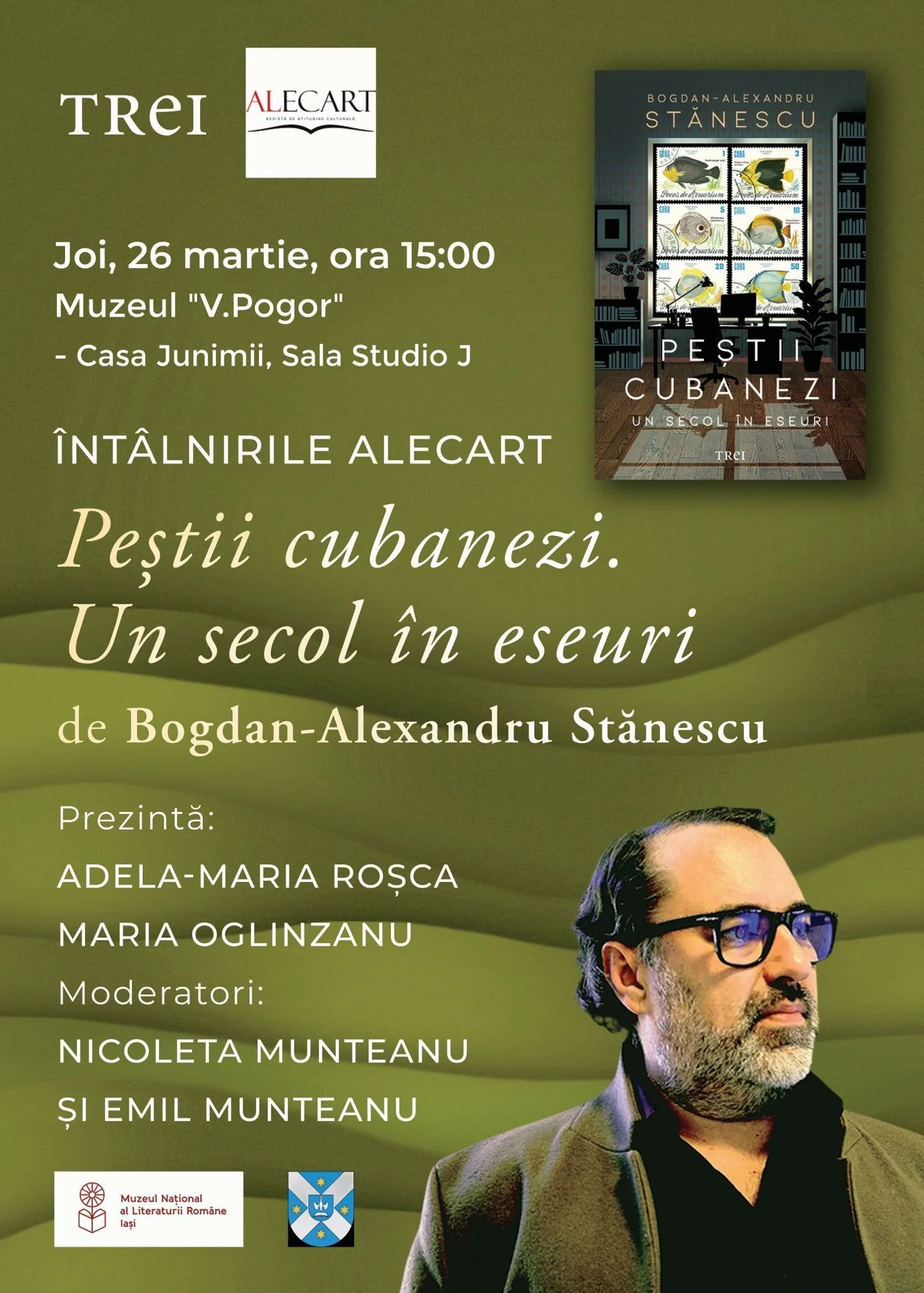 Întâlnirile Alecart: „Peștii cubanezi” de Bogdan-Alexandru Stănescu