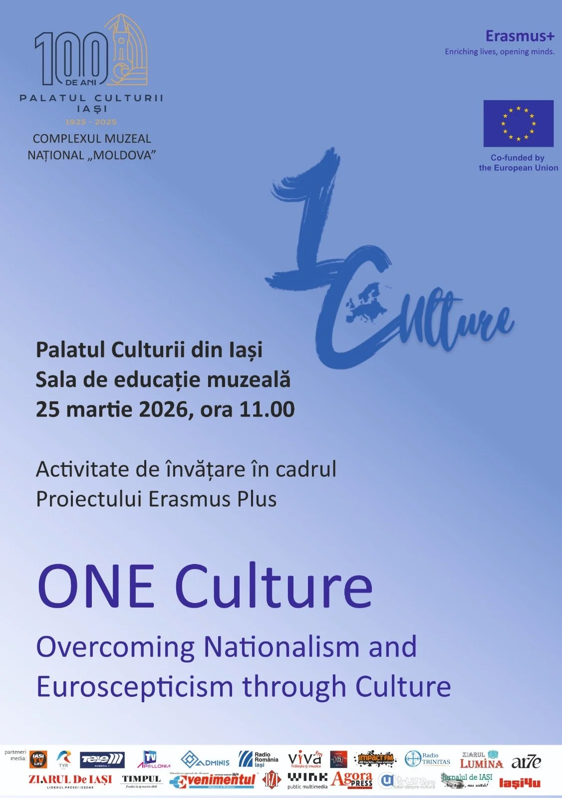 Activitate de învățare în cadrul Proiectului Erasmus Plus „ONE Culture - Overcoming Nationalism and Euroscepticism through Culture”
