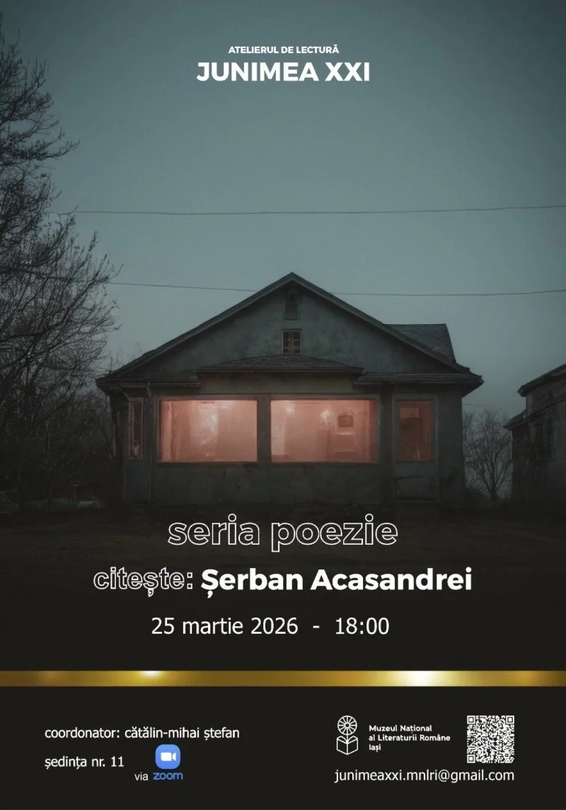 Șerban Acasandrei citește poezie la Atelierul Junimea XXI