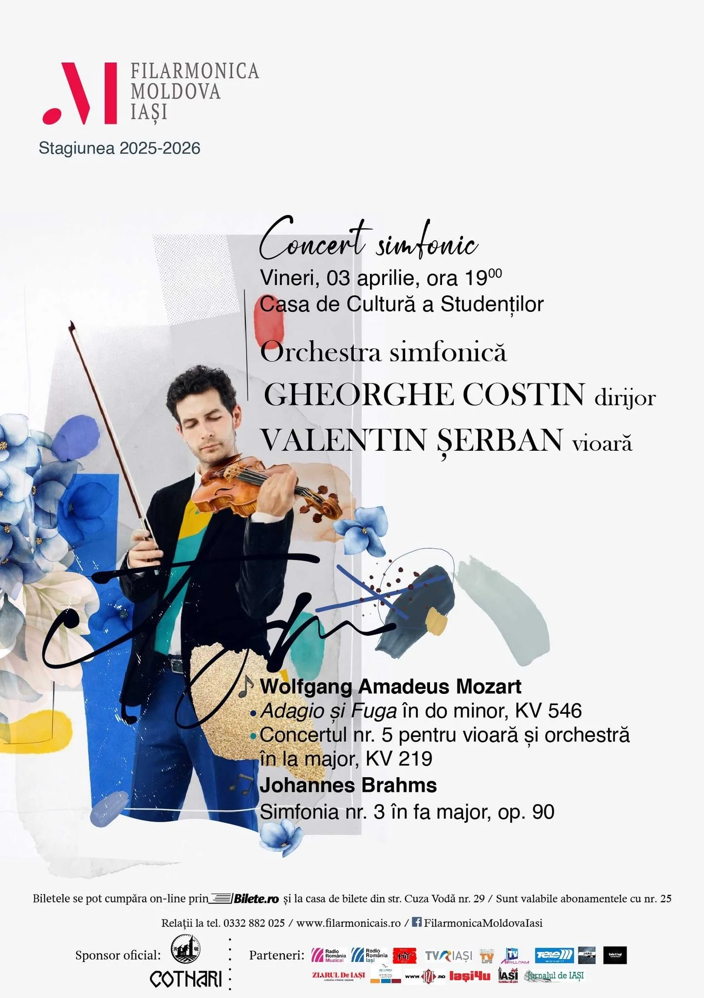 Concert simfonic, vineri, 3 aprilie, la CCS