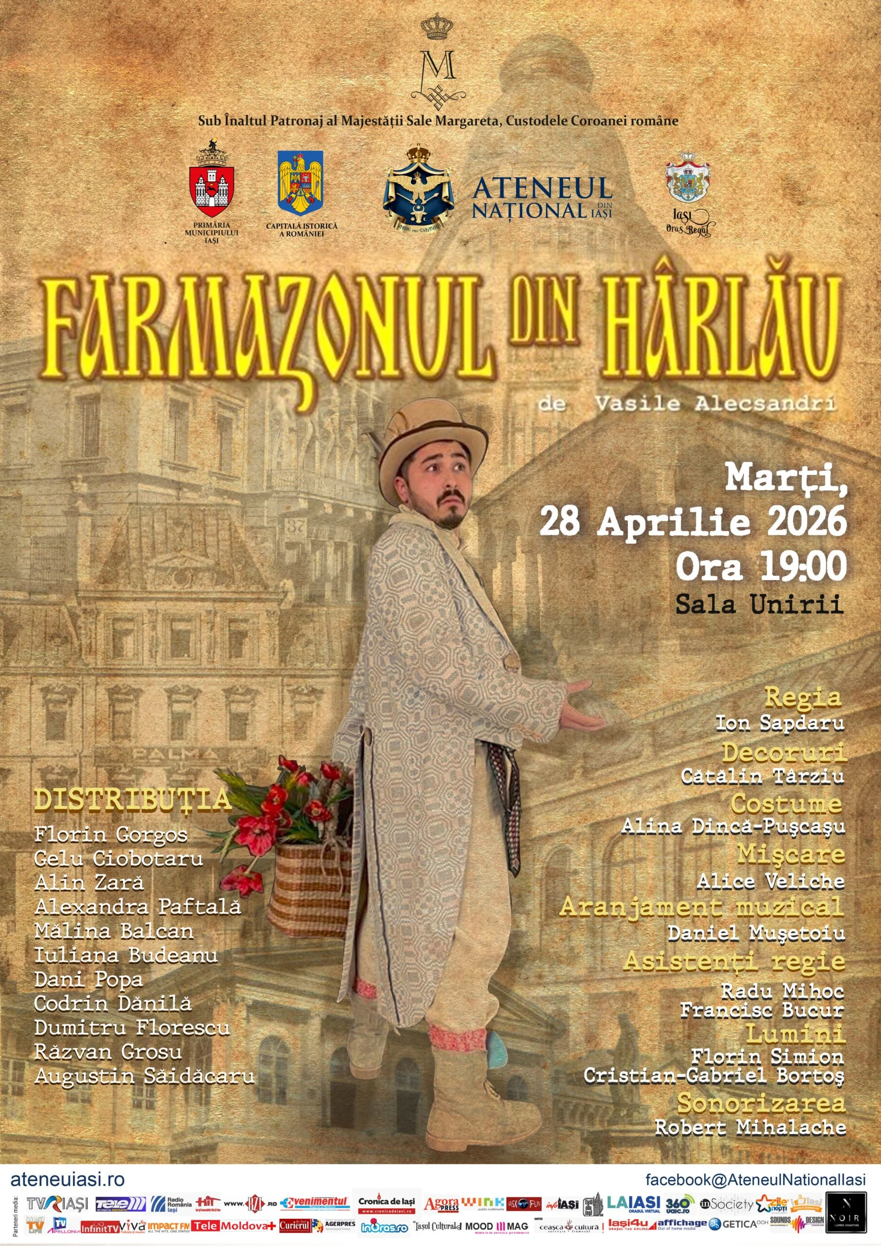 „Farmazonul din Hârlău”, o nouă reprezentație la Sala Unirii