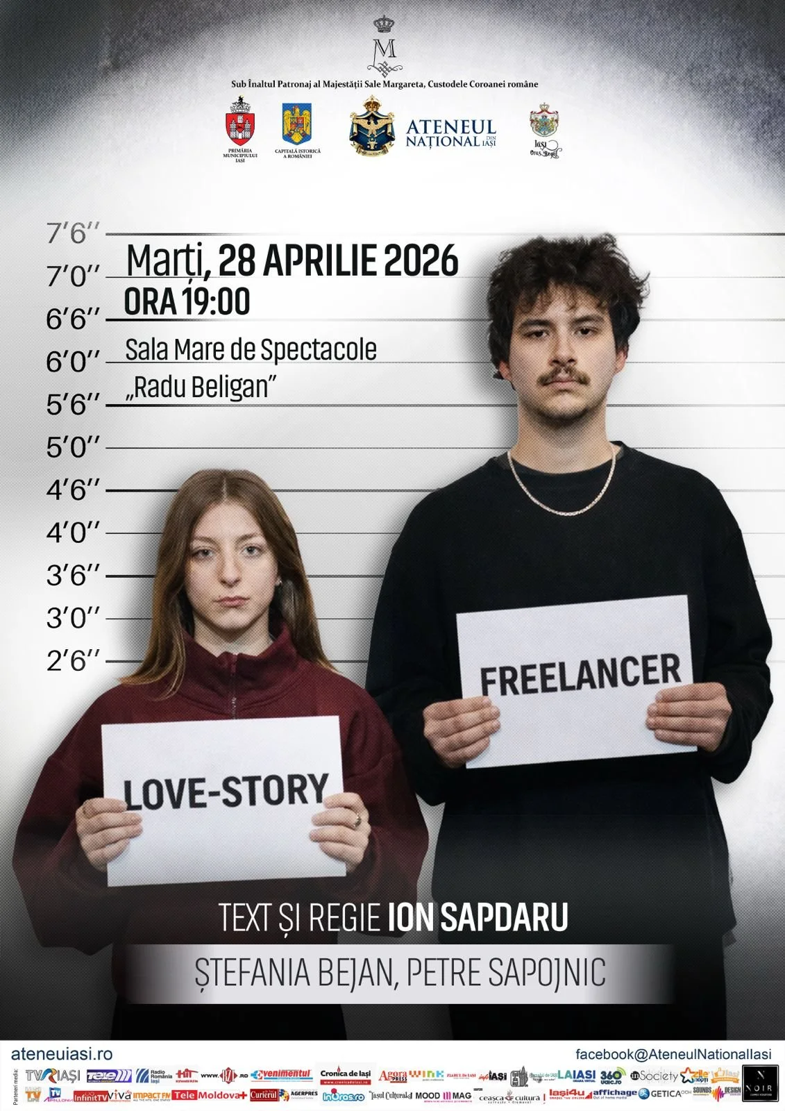 „Freelancer Love Story”, un spectacol de Ion Sapdaru, la Ateneul Național Iași