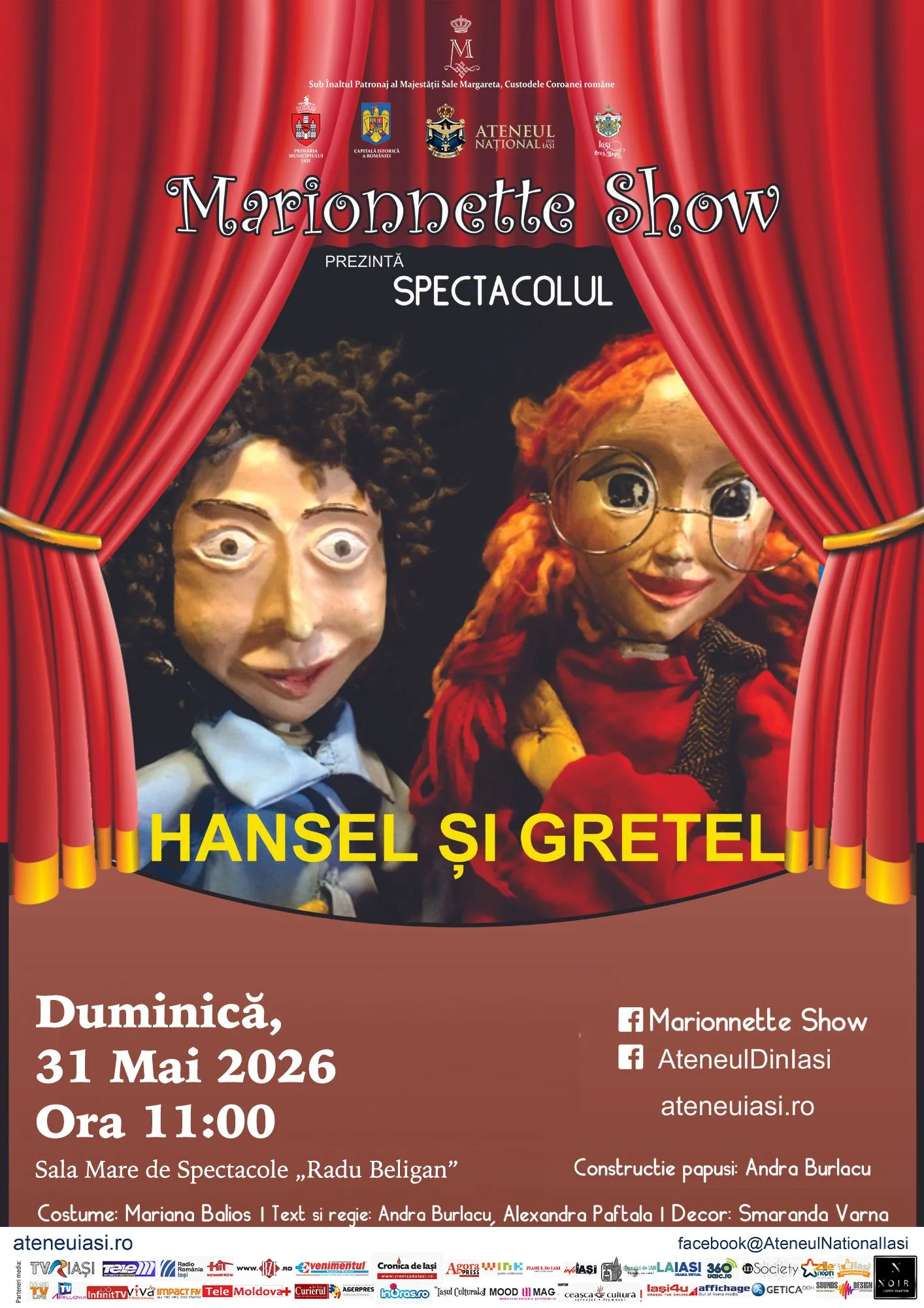 „Hansel și Gretel”, un spectacol Marionnette Show