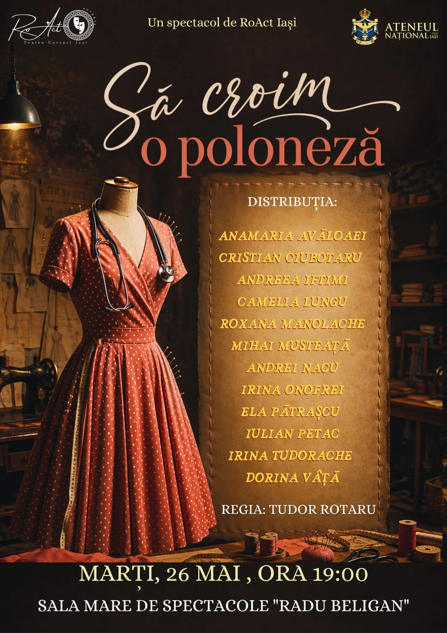 „Să croim o poloneză”, teatru la Ateneul Național din Iași