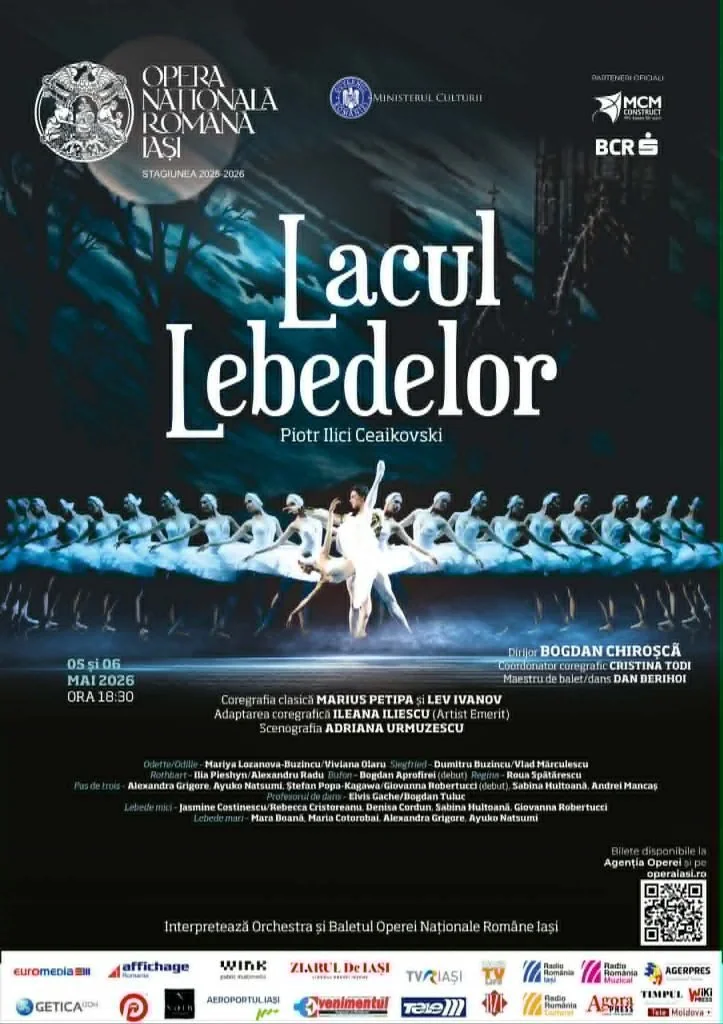 „Lacul lebedelor”, reprezentații în 5 și 6 mai la ONRI