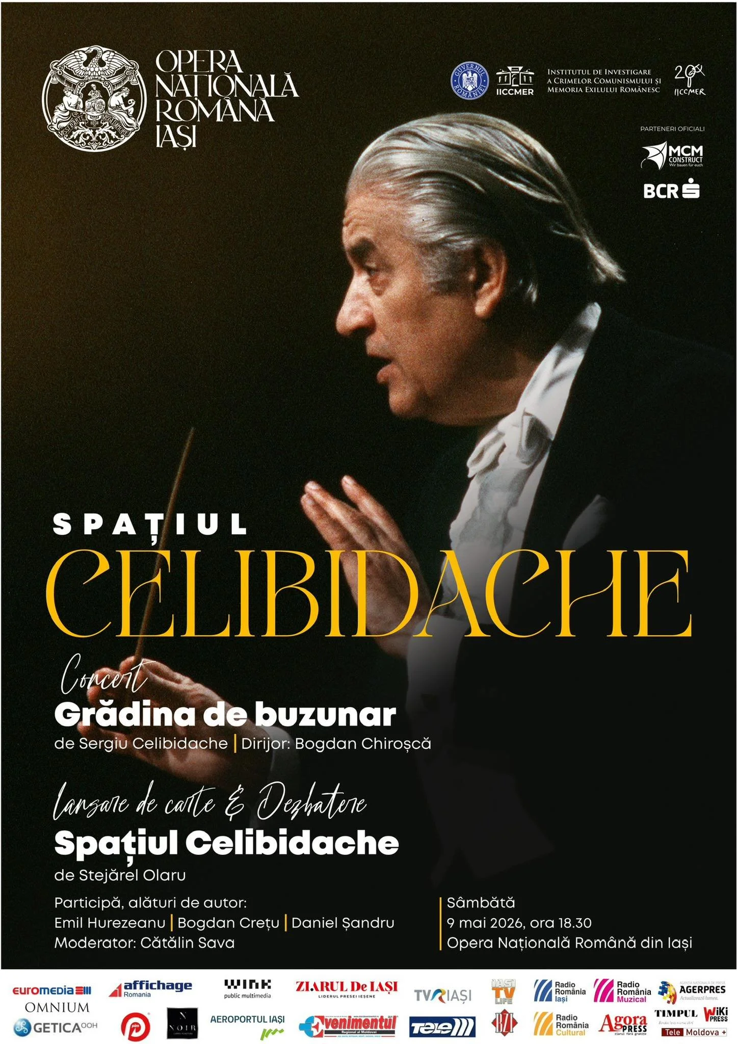 „Spațiul Celibidache”, în 9 mai, la Opera Națională Română Iași