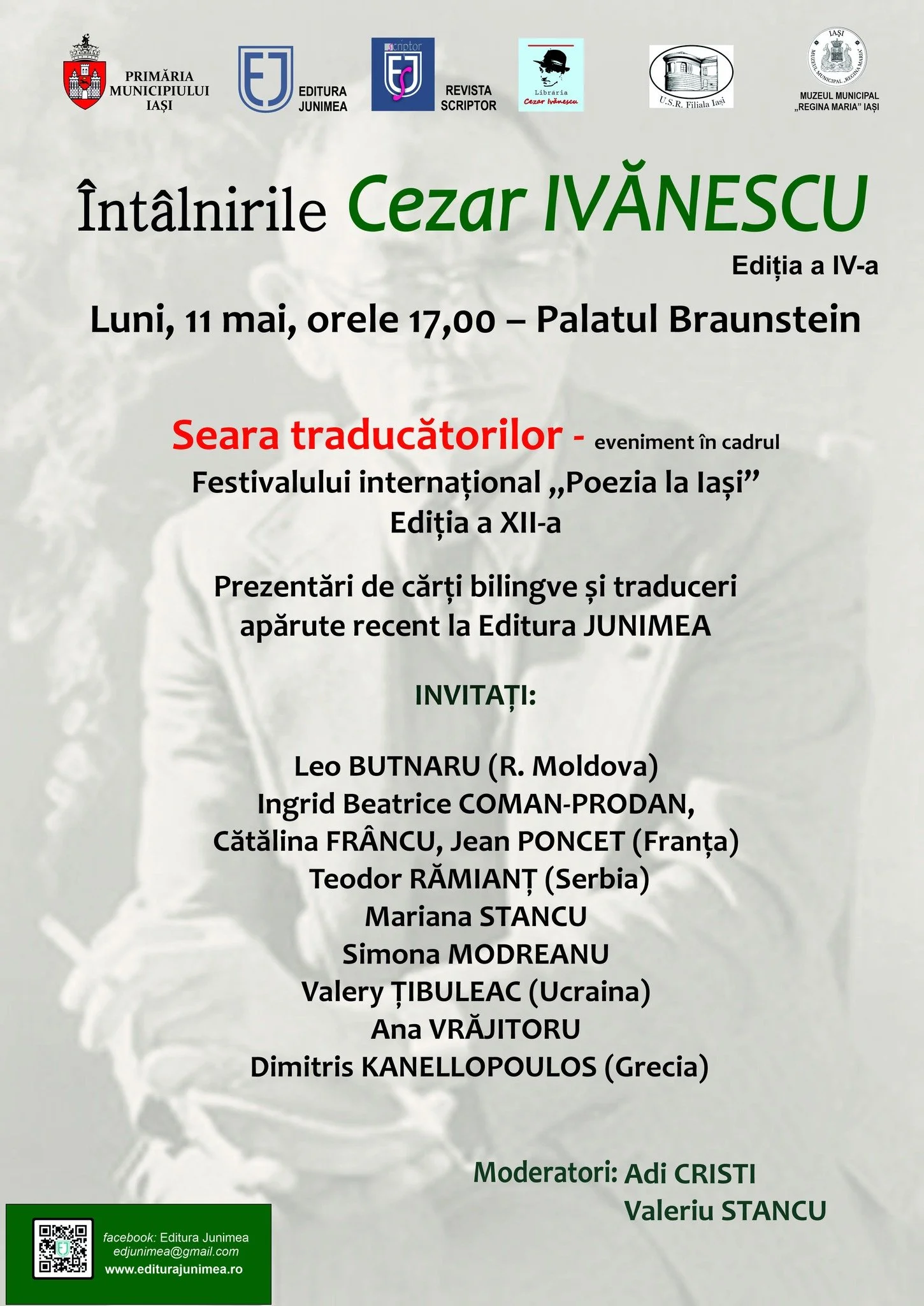 Întâlnirile Cezar Ivănescu, ediția a IV-a, 11-12 mai 2026. Program evenimente