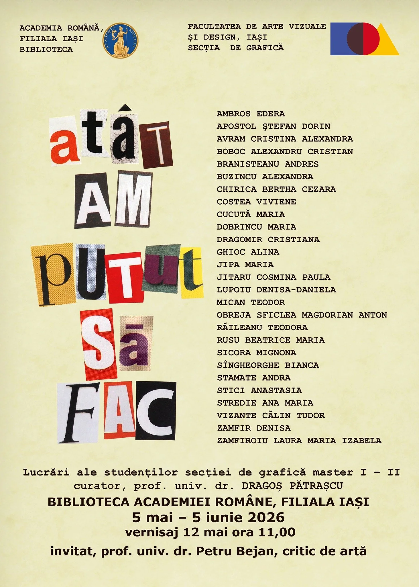 Expoziția studenților de la Grafică: „atât am putut să fac”