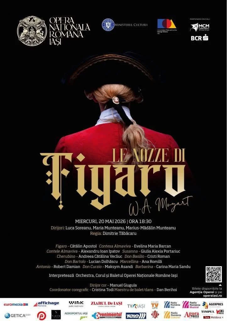 „Le nozze di Figaro” de Mozart, în 20 mai, la ONRI