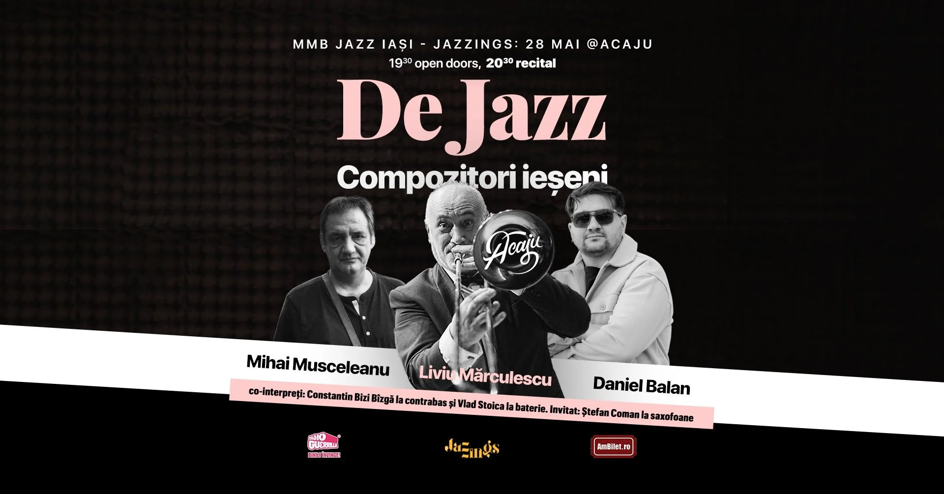 Jazzings: Compozitori ieșeni de jazz, la Acaju Cafe