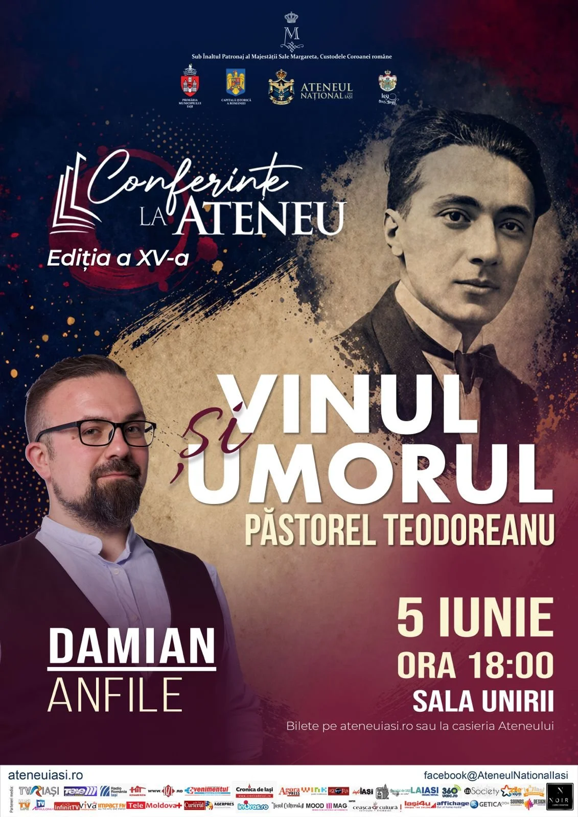 „Vinul și umorul: Păstorel Teodoreanu”, conferință susținută de Damian Anfile